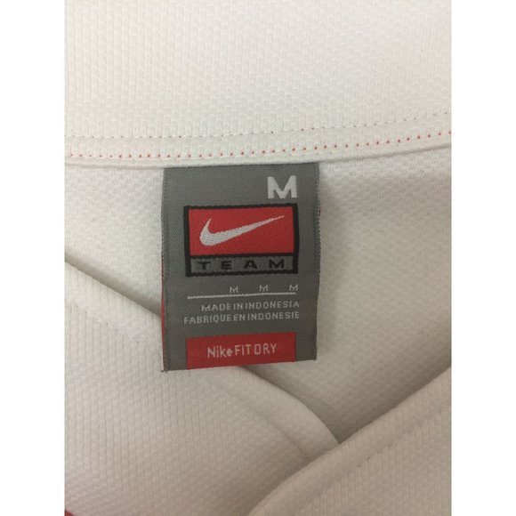 Nike Jersey Size M Beavers White Nike Fit Dry Short Sleeves Button Down - Picture 10 of 14